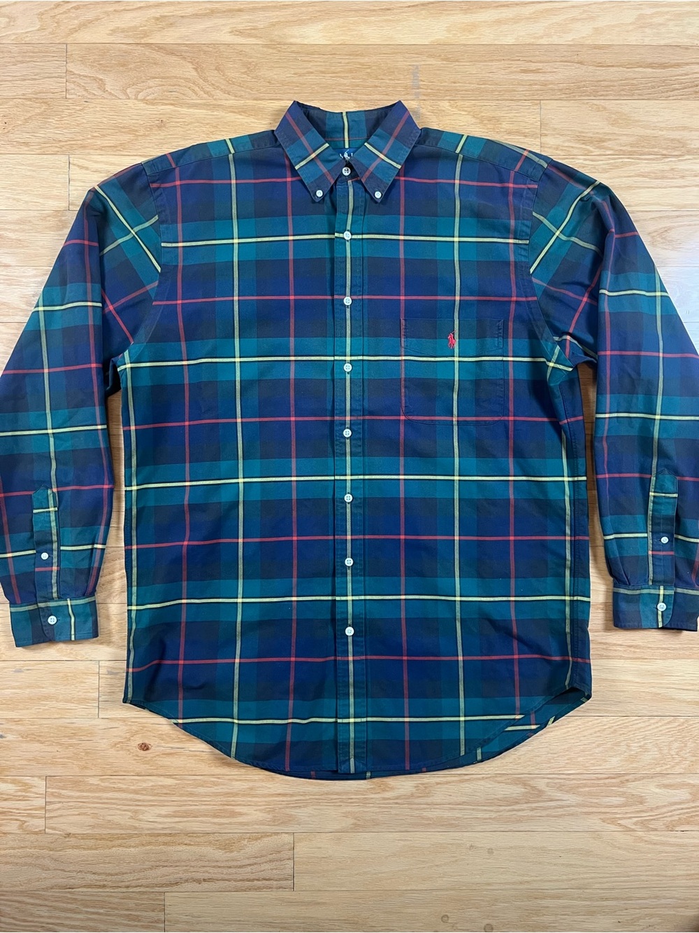 Polo Ralph Lauren Classic Plaid Button Down Shirt Size LT Large Tall